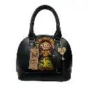 BOLSO VAQUETA ARTESANAL ABIGAIL LELE BICOLOR NEGRO 14