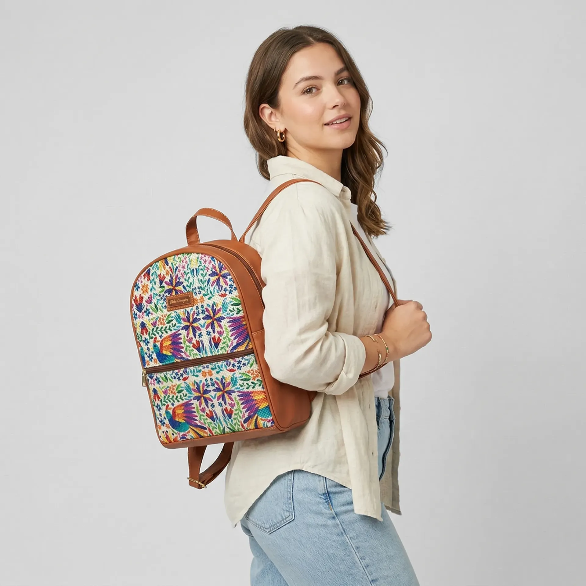 MOCHILA MEDIANA TEXTIL 