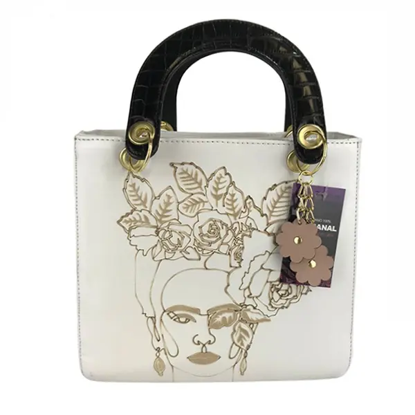 [B02ISSIGLFRBL] ISA TEXTIL (SINTETICO GRABADO LASER FRIDA BLANCO)