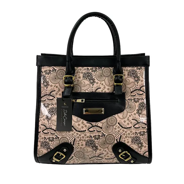 [B02SHCOPFCAM] SHERLYN TEXTIL  (CORCHO/PIEL FLORES CAFE/MARINO)