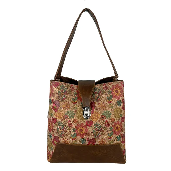 [B02FACOESCAF] FANNY TEXTIL (CORCHO ESTAMPADO CAFE)