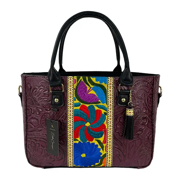 [B03ELCFBMMOR] ELISA FLORES CURPIEL  (FLORES FRANJA BORDADO MUÑEQUEADO MORADO)