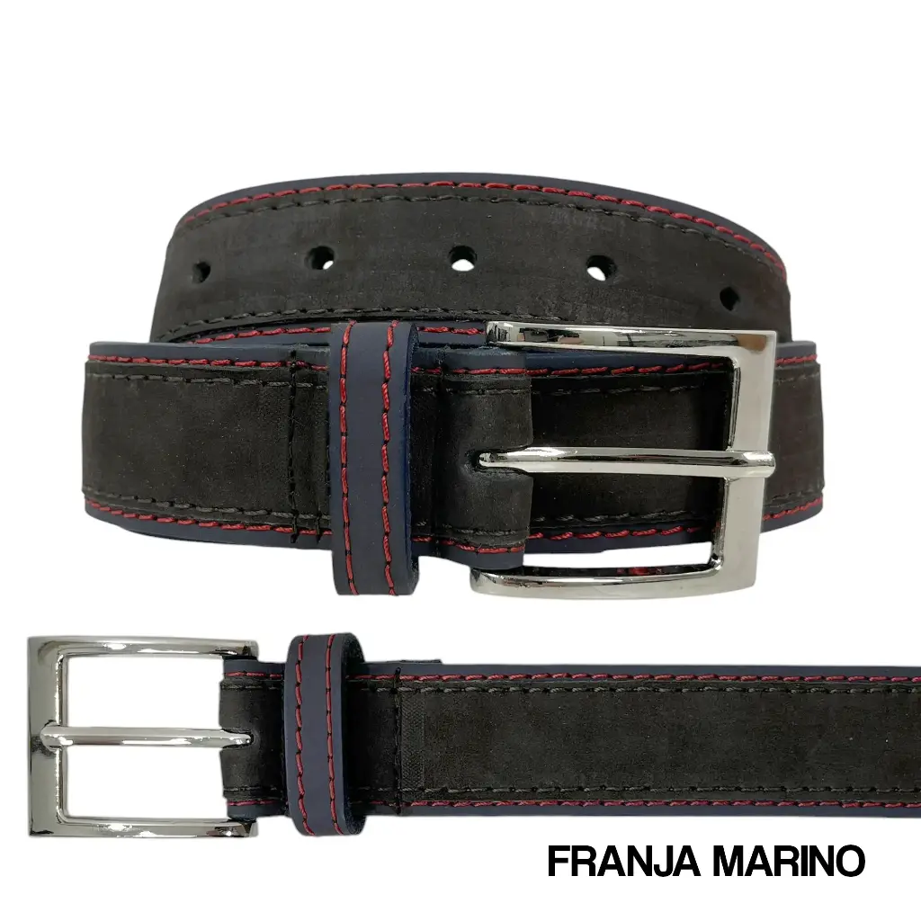 [CI13CAPLMA1232] CINTURON PIEL FRANJA CAFE (32)