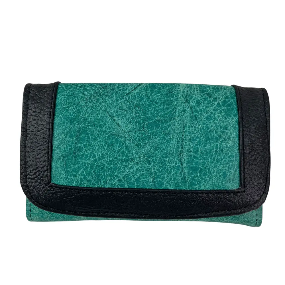 [B02JENPLVJ] CARTERA JENNY PIEL GENERAL (LISO VERDE JADE)