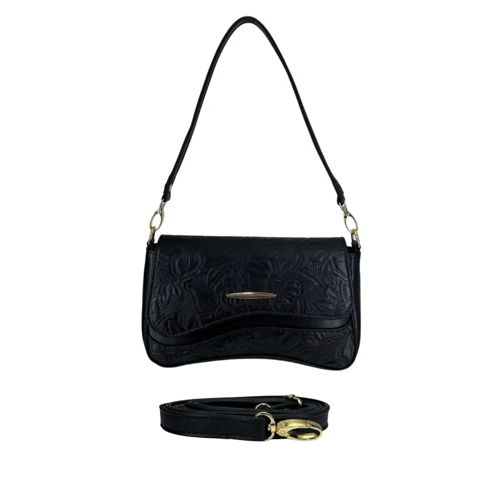 [B02LILPGNEG] LULIA PIEL (GIRASOLES NEGRO)