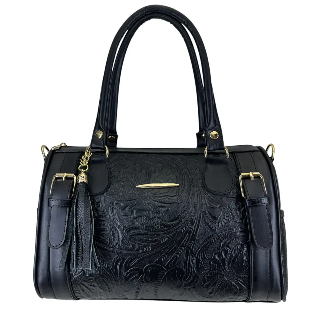 [B16SOPFNEG] SONIA PIEL  (FLORES NEGRO)