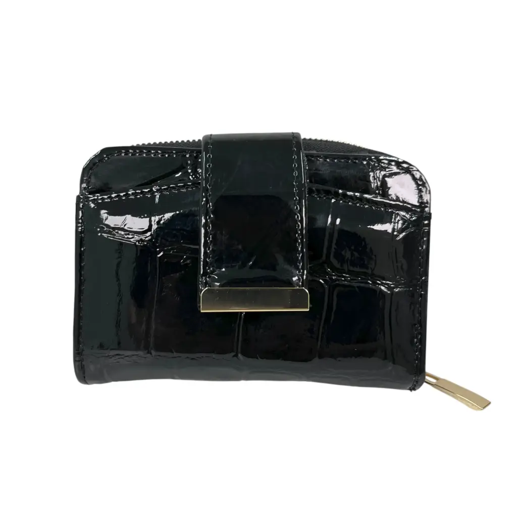 [C9BMPCHN] CARTERA BARRA MINI PIEL (CHAROL NEGRO)