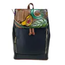 MORRAL 2 PIEL VAQUETA TULIPAN  NEGRO/SHEDRON 