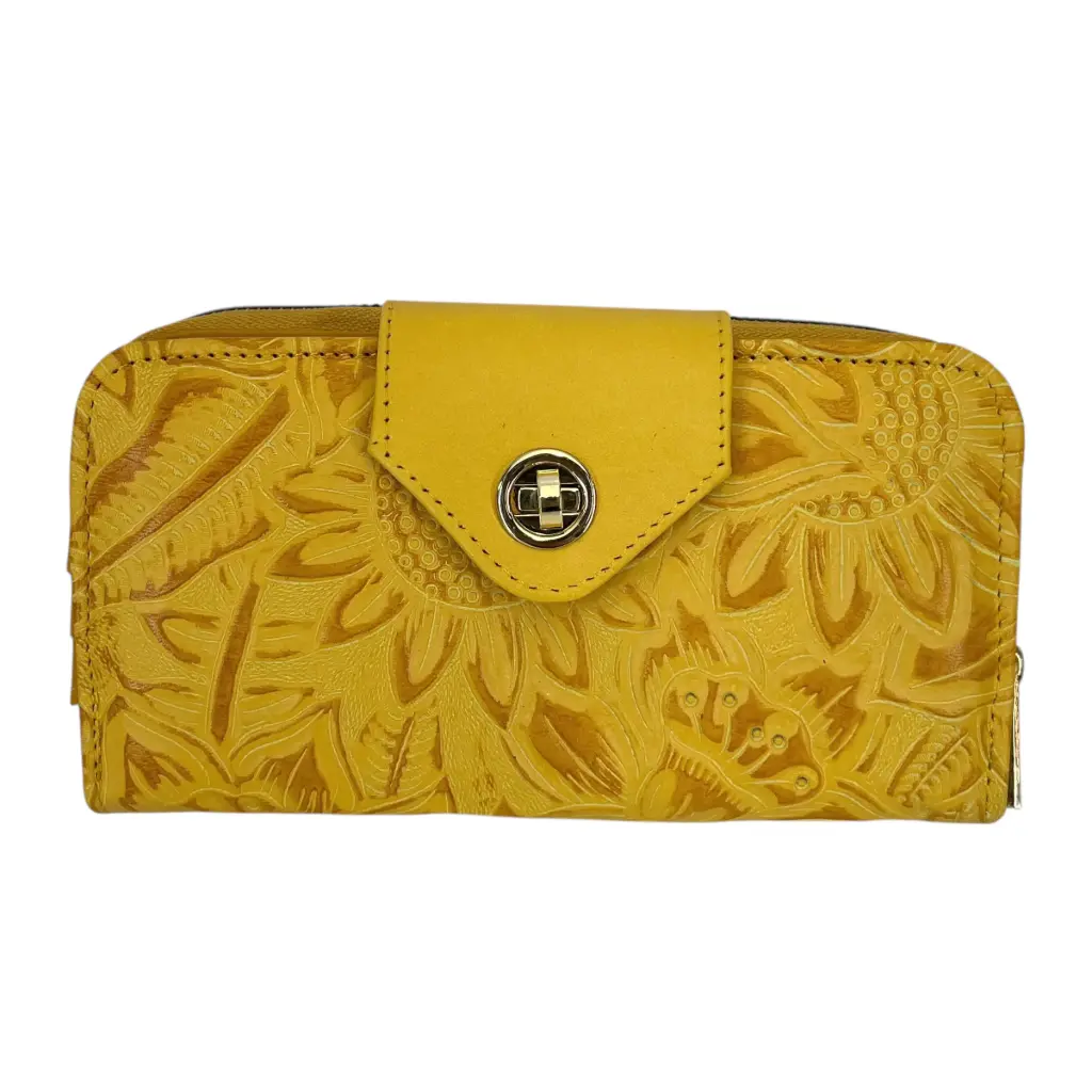 [C9ADGMAM] CARTERA ANDREA PIEL (GIRASOL MUNEQ AMARILLO)