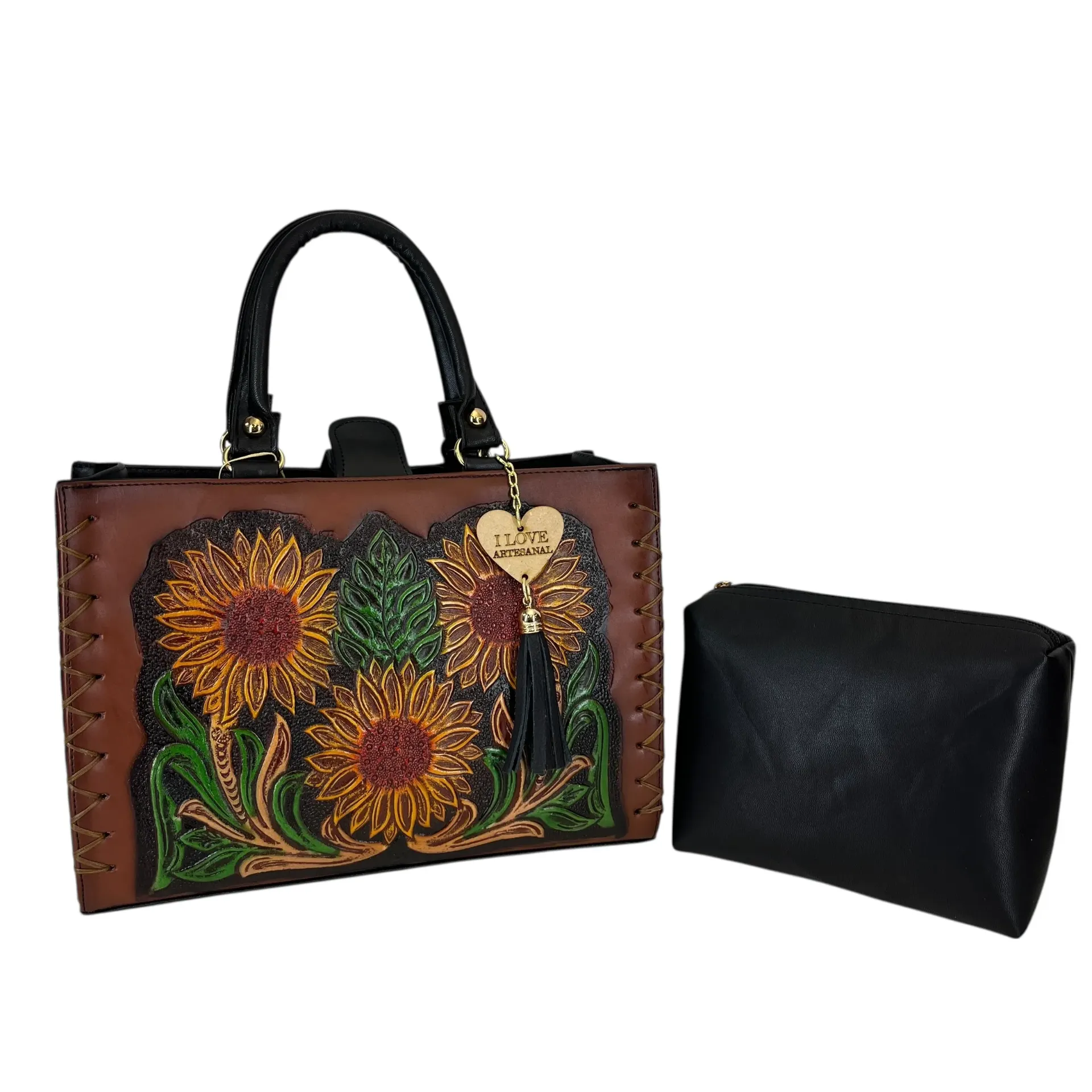 [B5GCHGSNE] GENESIS CHICA VAQUETA (FLORES TEJIDO ROJO/NEGRO)