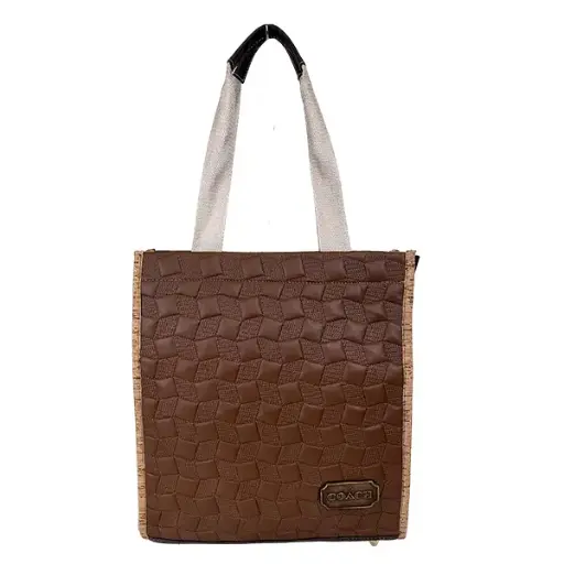 [B01COSICOCA] IMPORTACION BOLSO COACH SINTETICO CORCHO CAFE